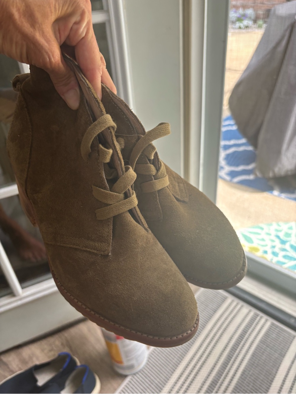 Caslon suede brown lace up heel boots